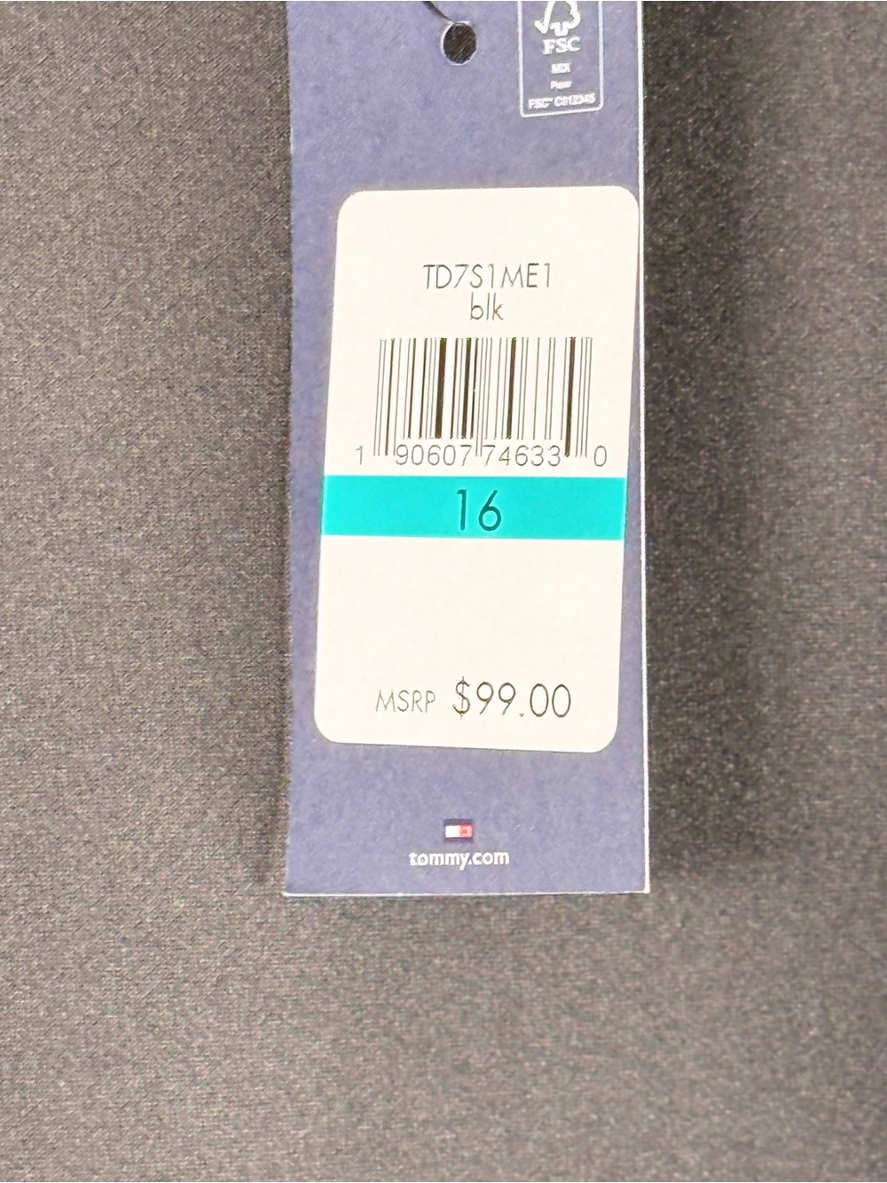 NWT Tommy Hilfiger Black Flutter Sleeve Sheath Dress Size 16 Career Midi - Picture 4 of 5